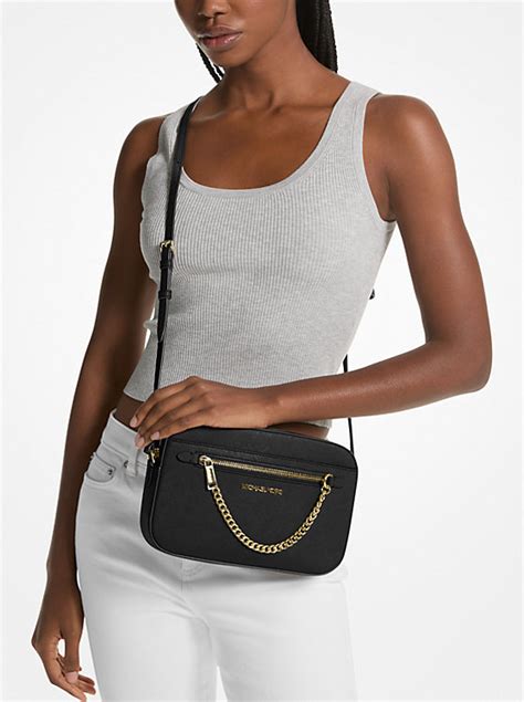 michael kors the jet set saffiano medium|Michael Kors saffiano leather crossbody.